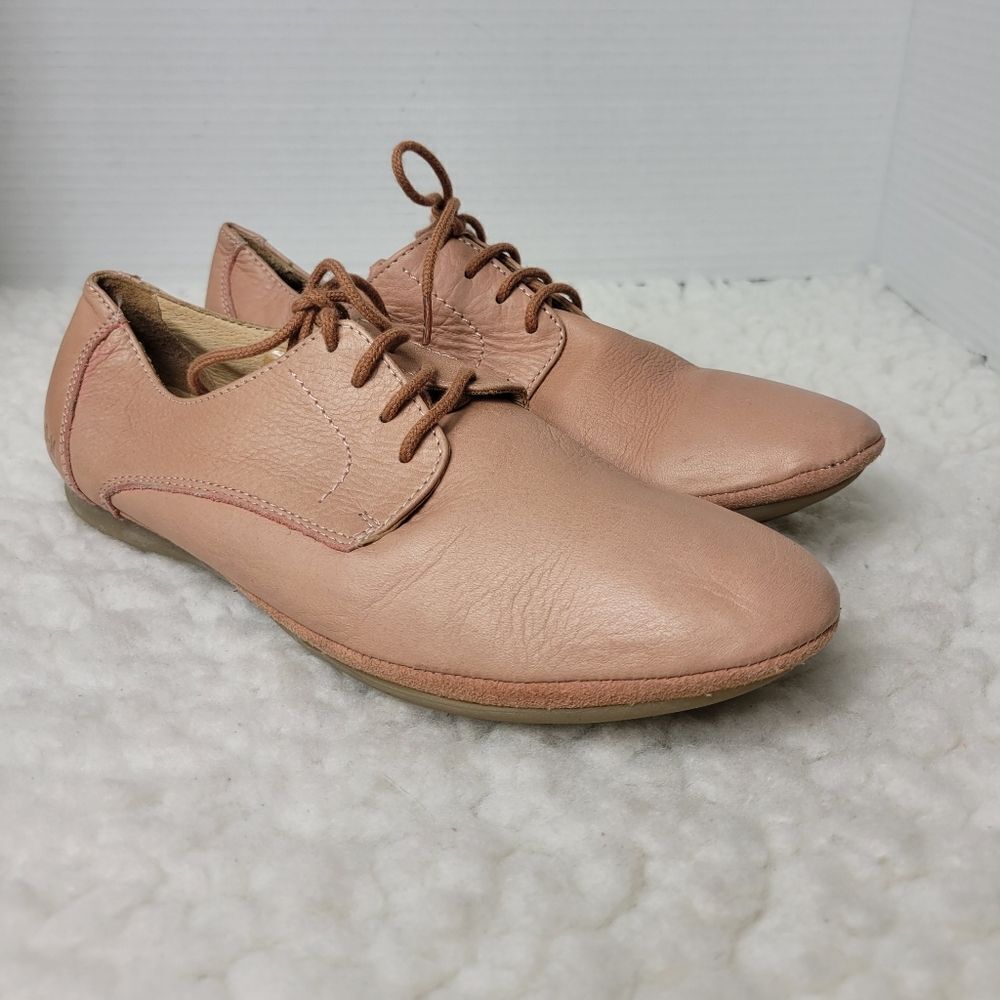 P-L-D-M By Palladium Womens Size 7.5 Oxford Lace Up Light Pink Leather Sneaker